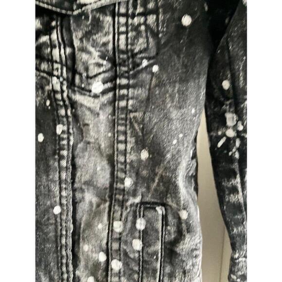 Girl’s Splattered Denim‎ Jean Jacket Size 14-16 - Picture 4 of 12